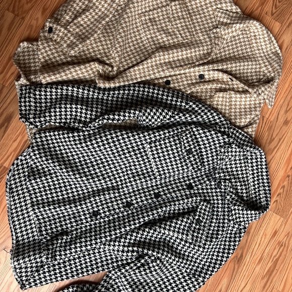 Womens houndstooth oversized Button-Up Shirts BUNDLE - Picture 2 of 7